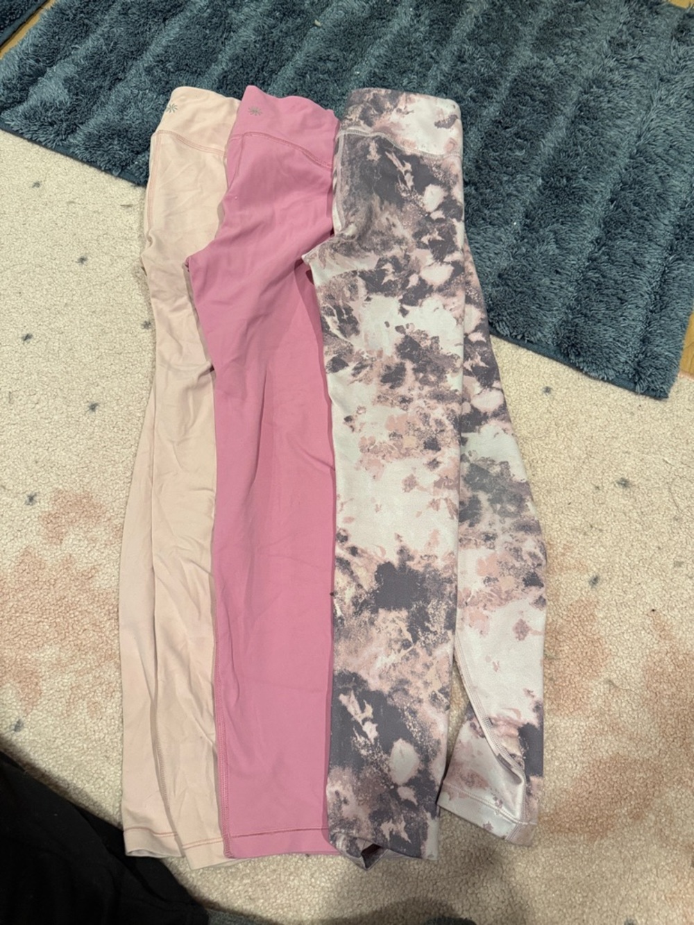 Kids Pink Multi-Tone Leggings Set - 3 Pack